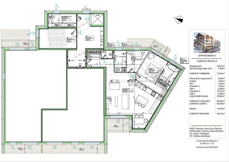 Appartement - 113 m² - 4 pièces