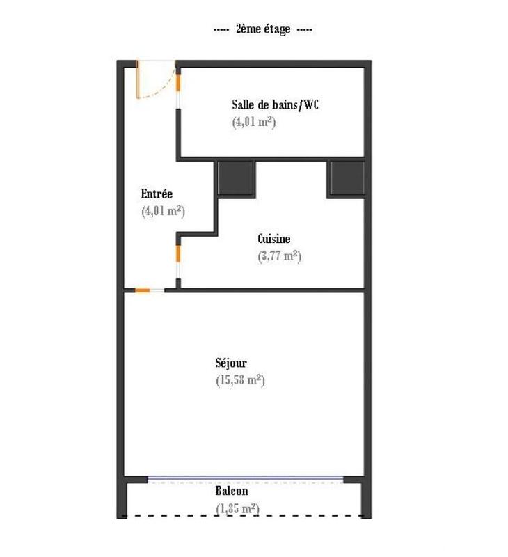 Appartement - 28 m² - 1 pièce