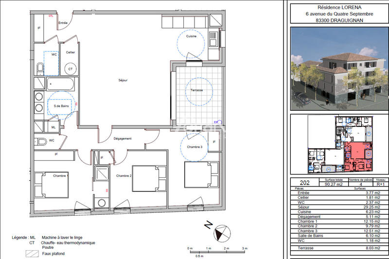 Appartement - 97 m² - 4 pièces
