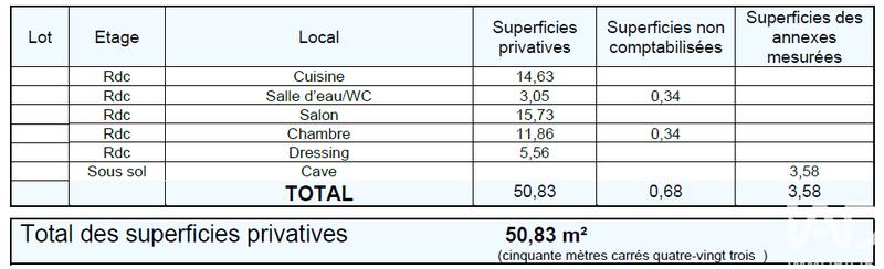Appartement - 51 m² - 2 pièces
