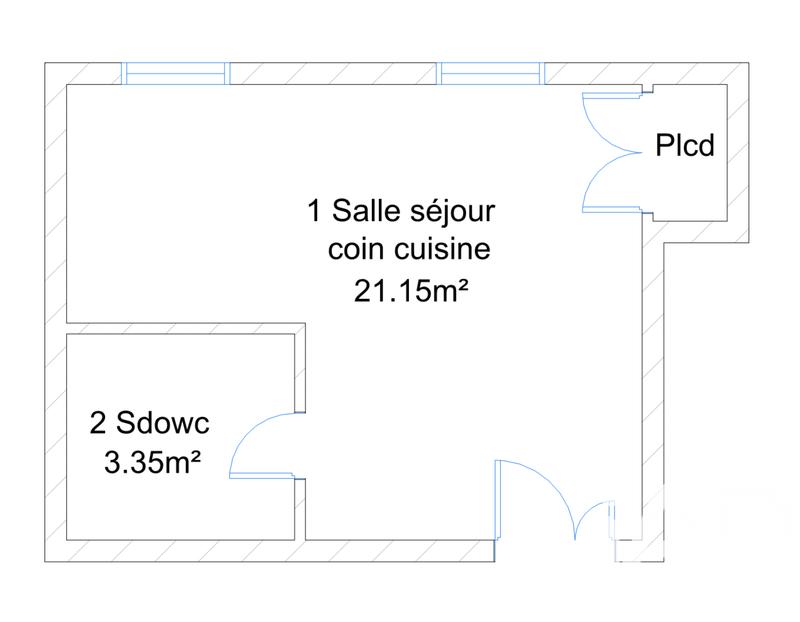 Appartement - 25 m² - 1 pièce