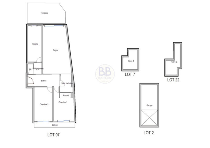 Appartement - 72 m² - 3 pièces