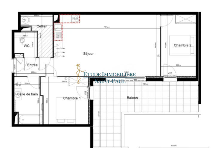 Appartement - 72 m² - 3 pièces