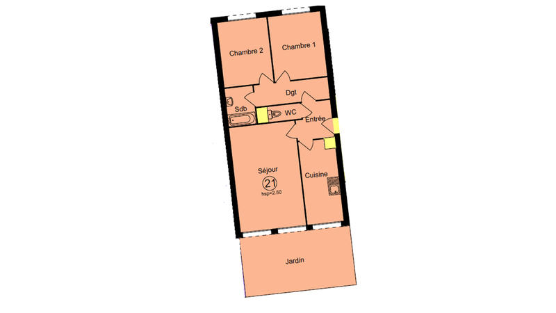 Appartement - 69 m² - 3 pièces