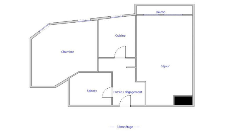 Appartement - 45 m² - 2 pièces