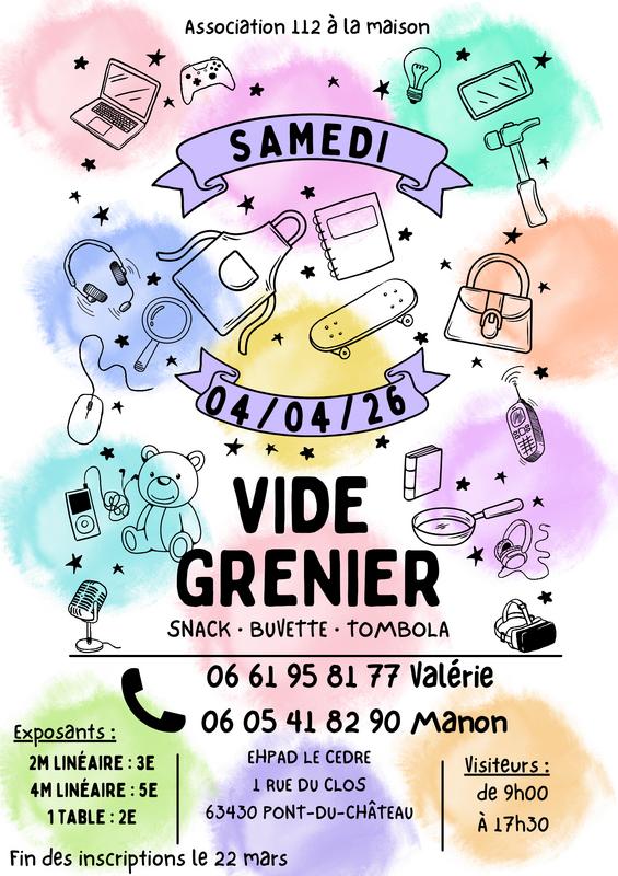 Vide-grenier de 112 à la maison
