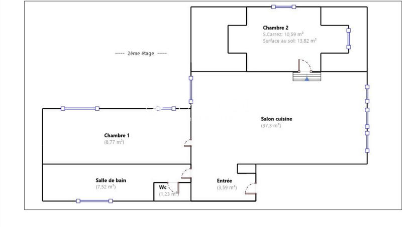 Appartement - 69 m² - 3 pièces