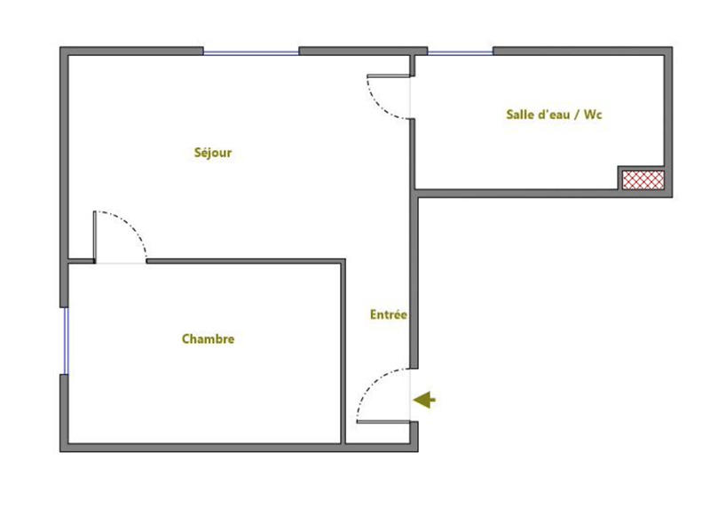 Appartement - 28 m² - 2 pièces