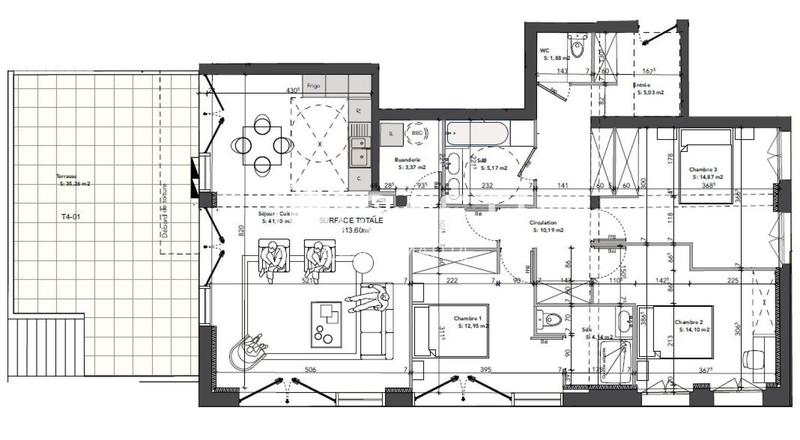 Appartement - 114 m² - 4 pièces