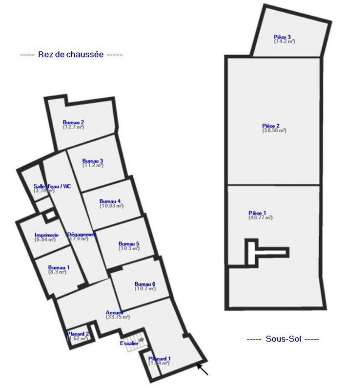 Local commercial - 249 m² - 3 pièces