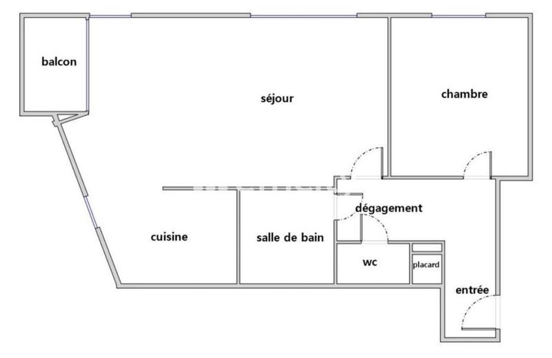 Appartement - 50 m² - 2 pièces