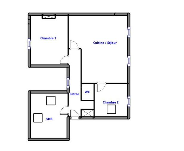 Appartement - 59 m² - 3 pièces