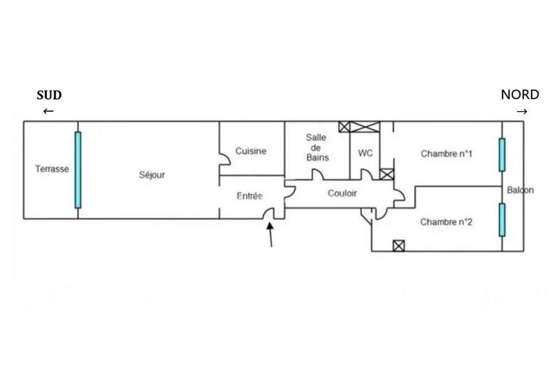 Appartement - 65 m² - 3 pièces