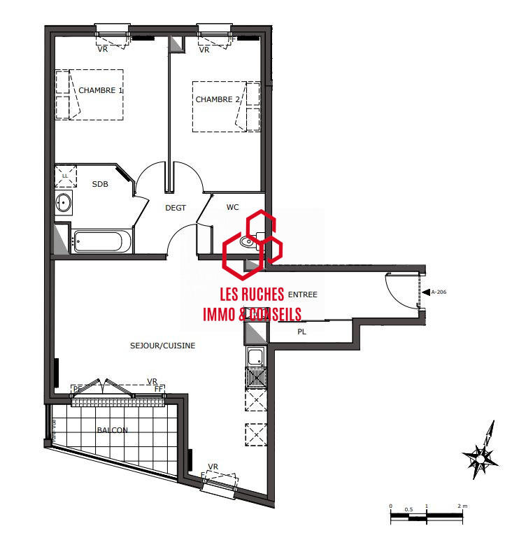 Appartement - 68 m² - 3 pièces