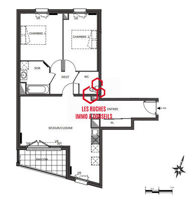 Appartement - 68 m² - 3 pièces