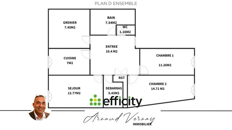 Appartement - 84 m² - 4 pièces