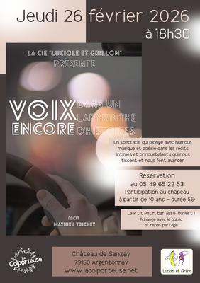 Spectacle - Voix Encore, dans un labyrinthe d'histoires
