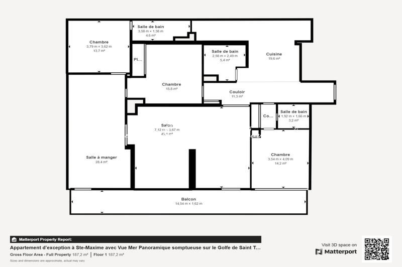 Appartement - 165 m² - 4 pièces