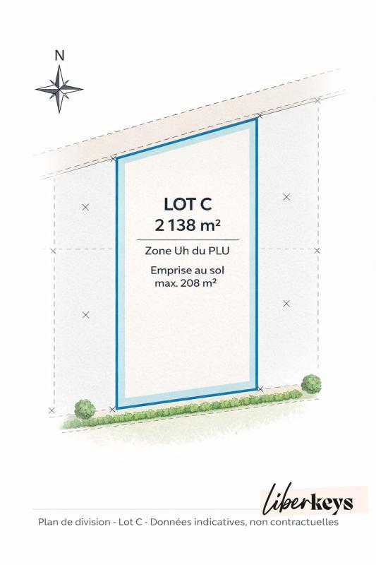 Terrain constructible - 138 m²
