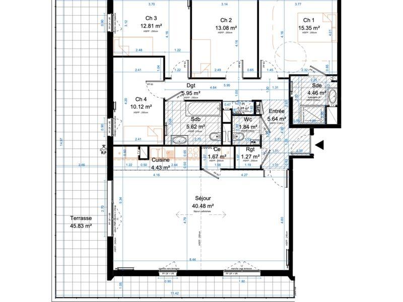 Appartement - 124 m² - 5 pièces