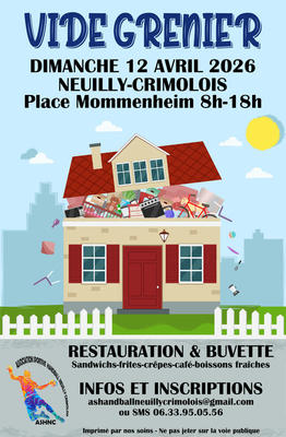 3ème vide grenier de l'ashnc handball