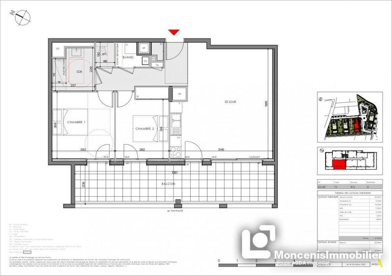 Appartement - 67 m² - 3 pièces