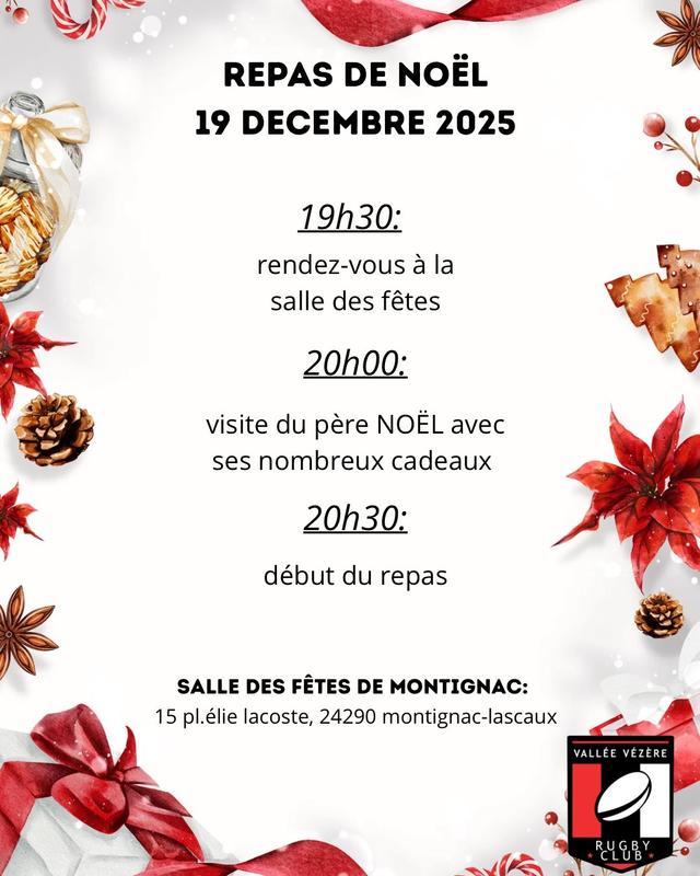Repas de Noël de l'école de Rugby