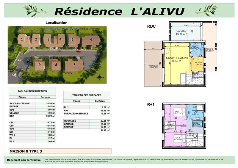 Villa - 77 m² - 3 pièces