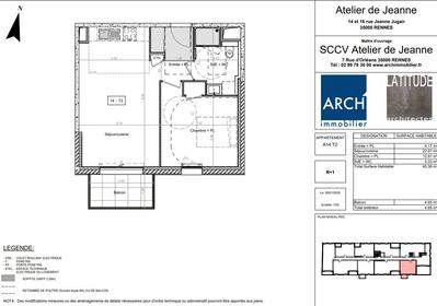 Appartement - 46 m² - 2 pièces