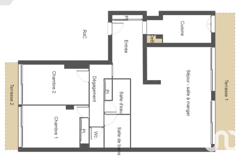 Appartement - 103 m² - 3 pièces