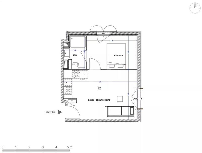 Appartement - 32 m² - 2 pièces