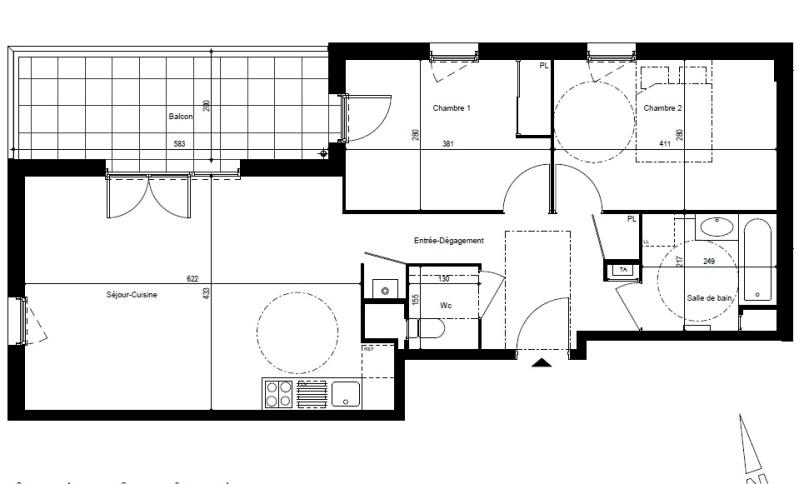 Appartement - 66 m² - 3 pièces