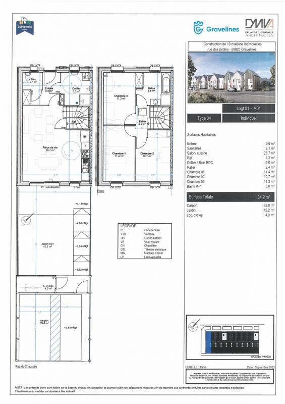 Maison - 84 m² - 4 pièces
