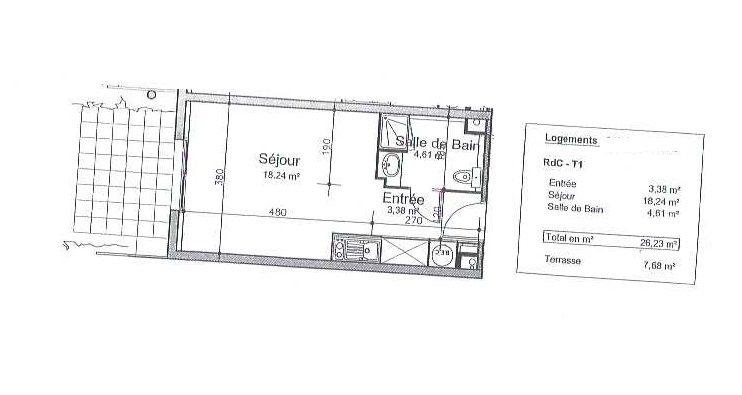 Appartement - 26 m² - 1 pièce