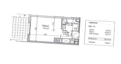 Appartement - 26 m² - 1 pièce