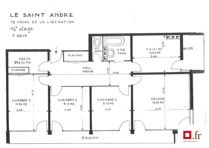 Appartement - 76 m² - 4 pièces