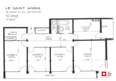 Appartement - 76 m² - 4 pièces