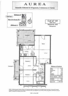 Appartement - 60 m² - 3 pièces