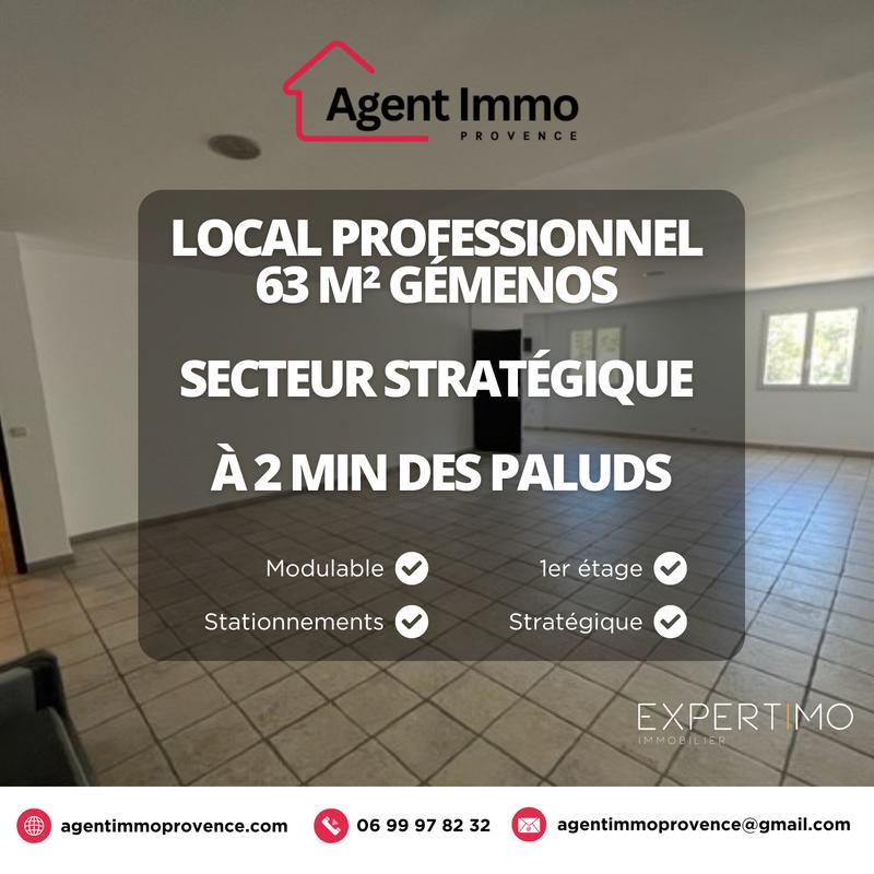 Bureau - 62 m² - 1 pièce