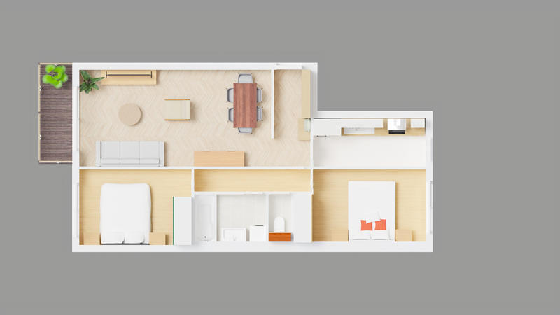 Appartement - 66 m² - 3 pièces