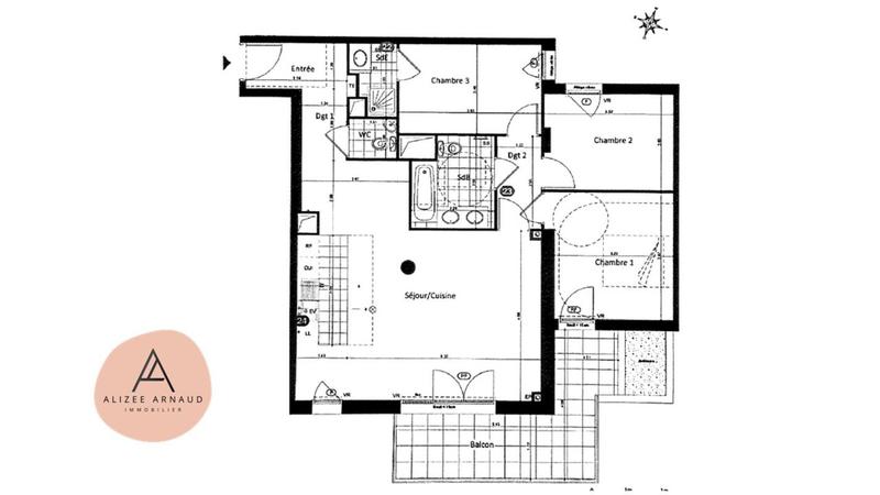 Appartement - 85 m² - 4 pièces