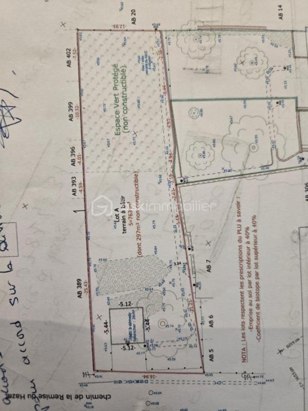 Terrain - 763 m²