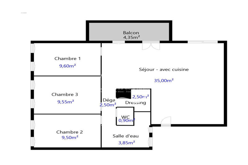 Appartement - 73 m² - 4 pièces