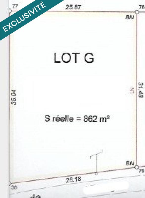 Terrain - 862 m²