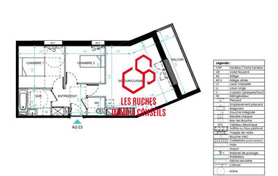 Appartement - 58 m² - 3 pièces