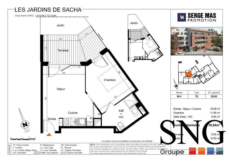 Appartement - 37 m² - 2 pièces