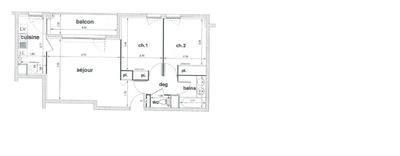 Appartement - 56 m² - 3 pièces