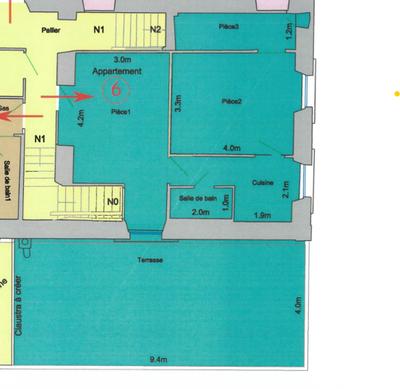 Appartement - 42 m² - 2 pièces