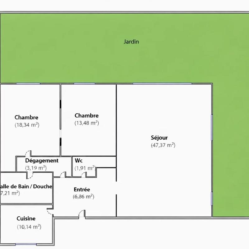 Appartement - 132 m² - 4 pièces