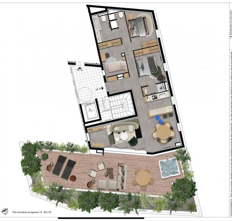 Appartement - 88 m² - 4 pièces